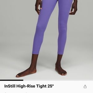 Lululemon Instill High Rise Tight 25” Size 10 NWOT